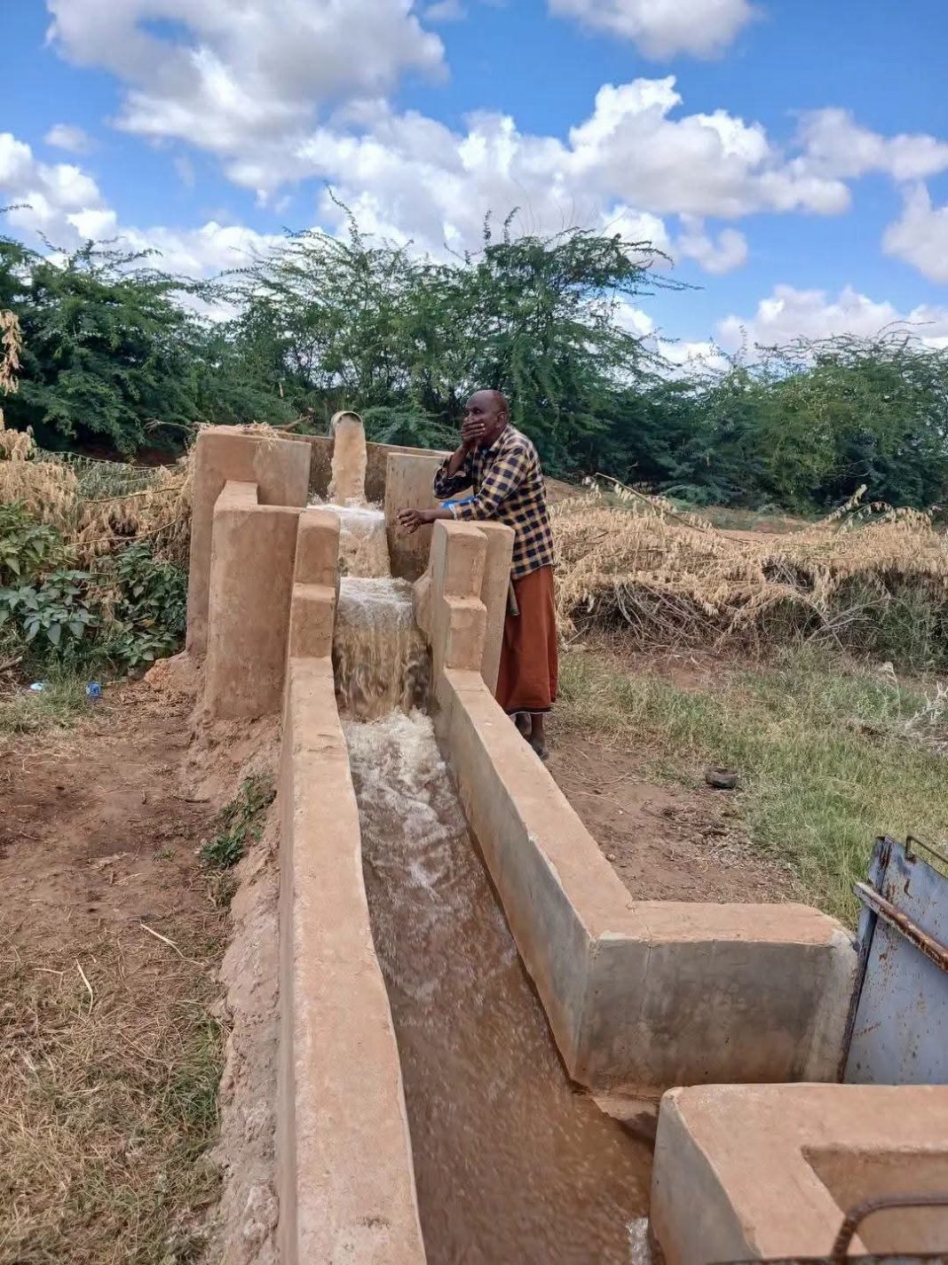 Water that is pumped using solar power in First farm.
